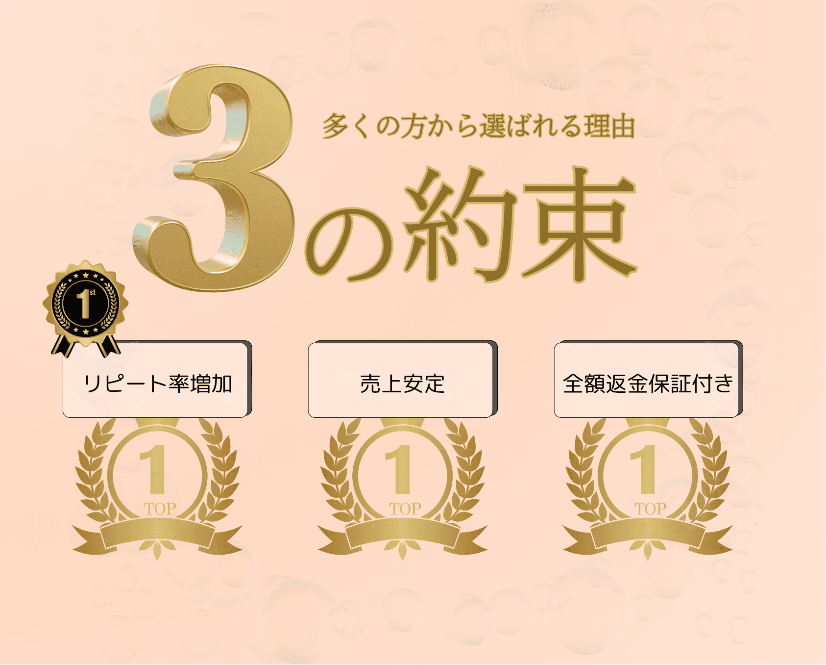 飲食店や美容室の店舗を経営されている方と3つの約束をします